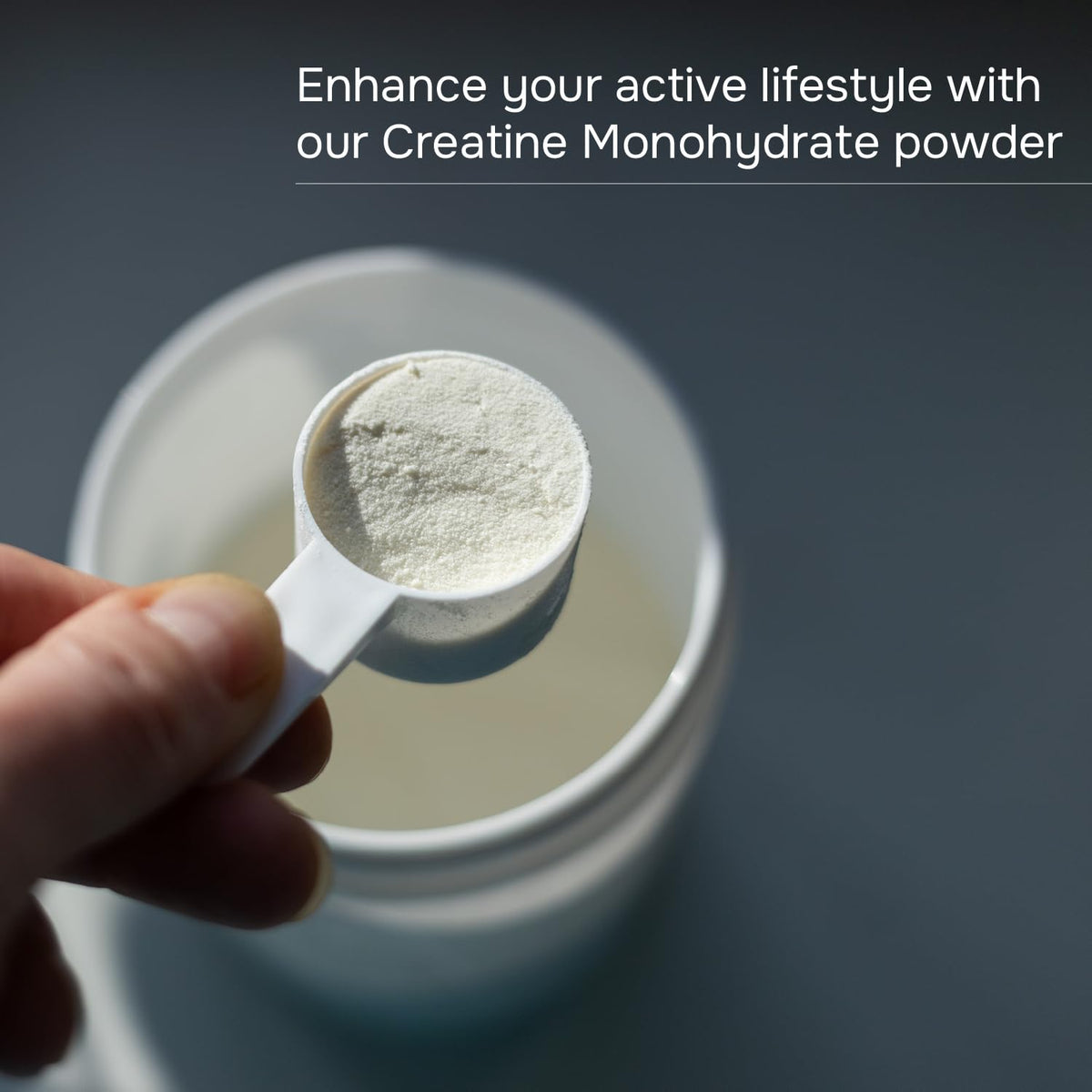 Peak Human créatine monohydrate 372g texture en poudre