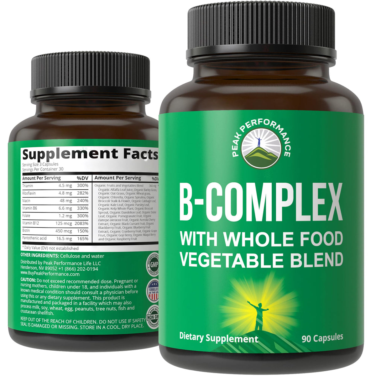 Peak Performance B-Complex Vegan 100g vue avant