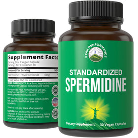 Peak Performance complément alimentaire spermidine 99% trihydrochlorure avant