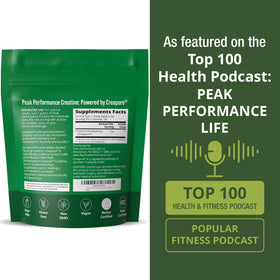 Peak Performance Créatine Monohydrate Creapure 168g en utilisation