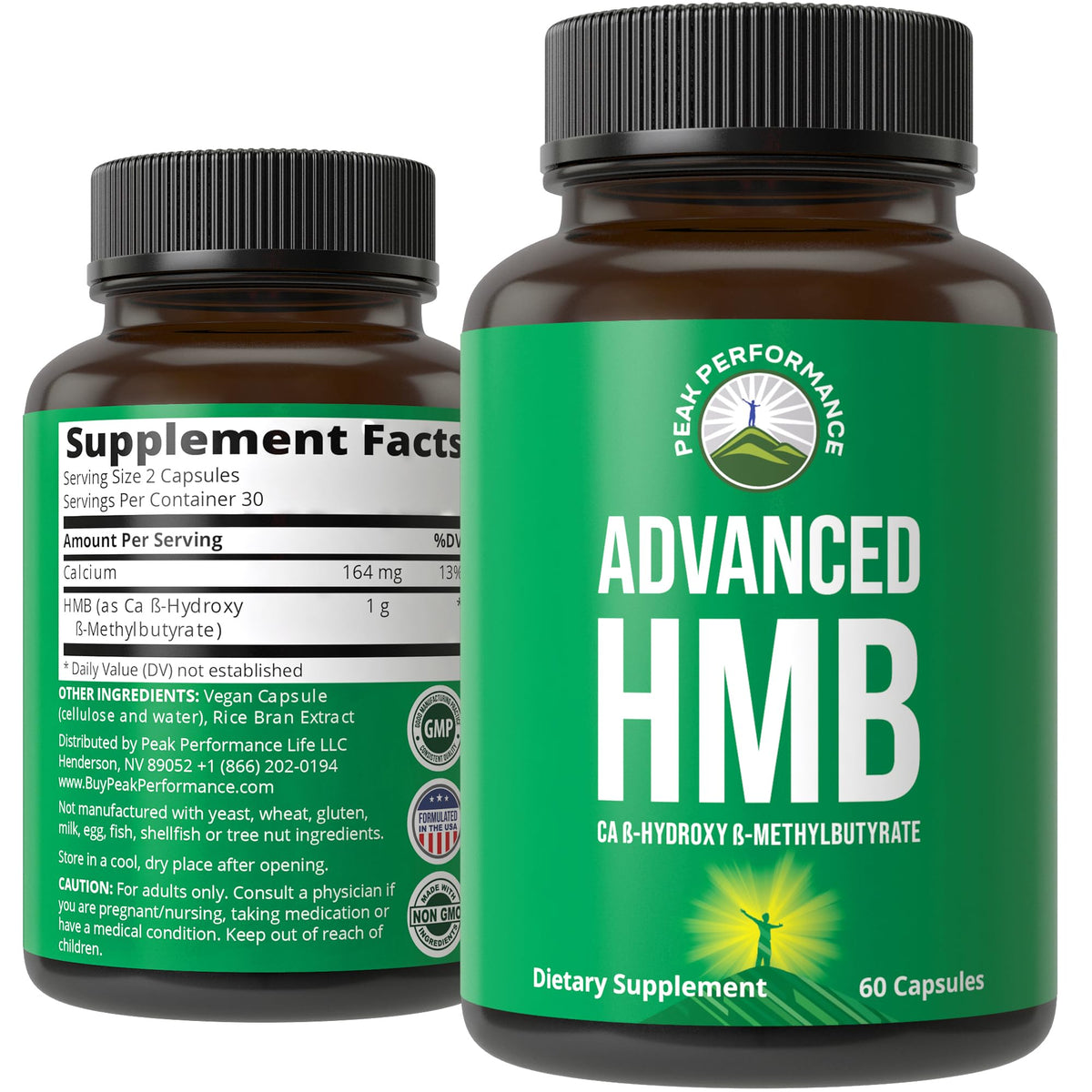 Peak Performance HMB 1000mg complément alimentaire avant de l'ouvrir