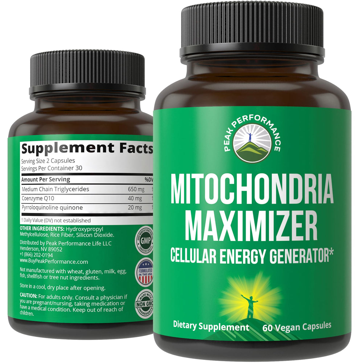 Peak Performance Mitochondria Maximizer 68g packaging front view