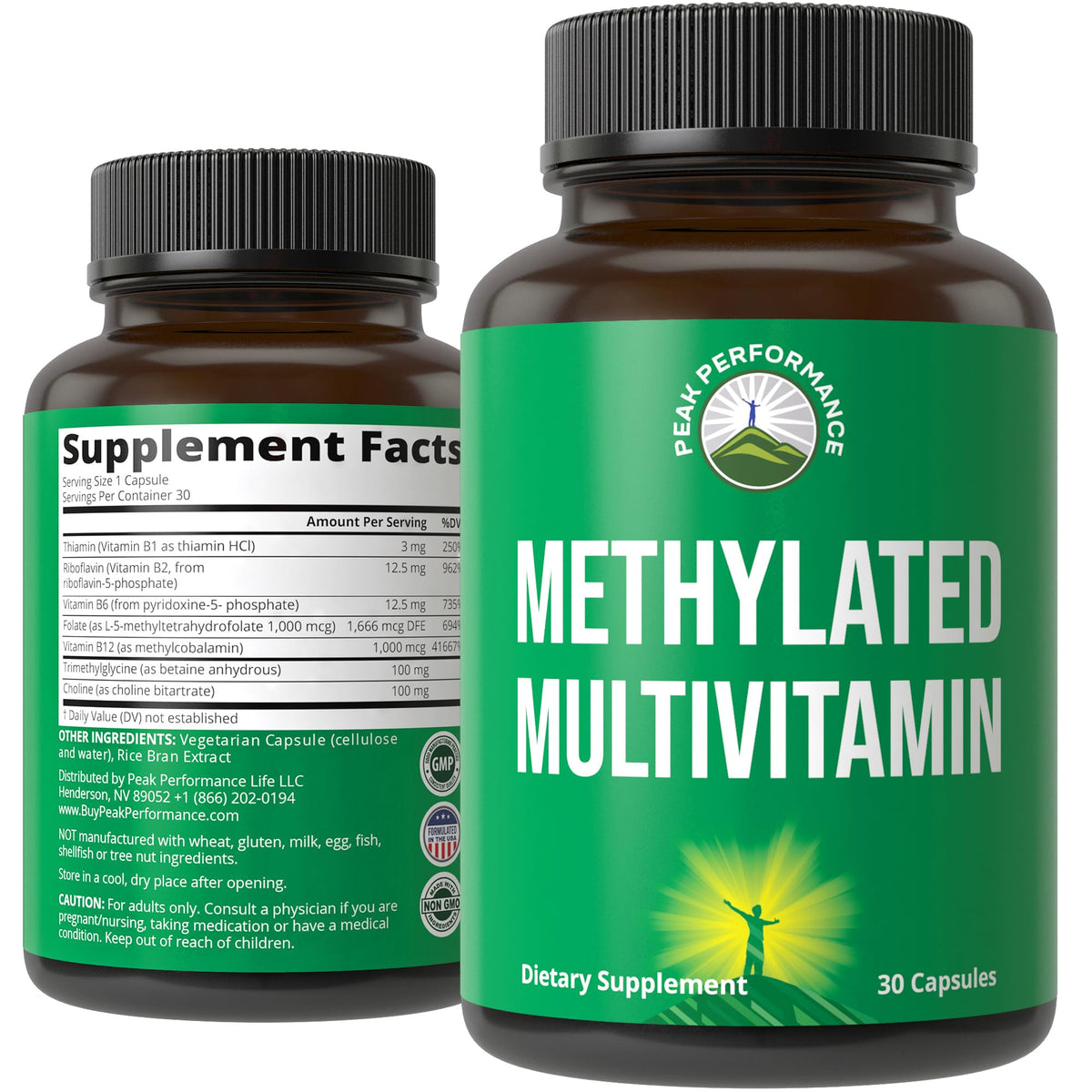 Peak Performance Multivitamines Methylé gélules vues de face