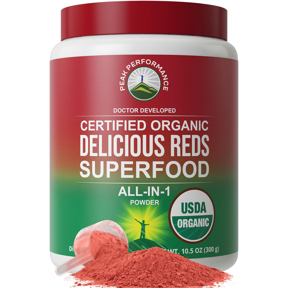 Peak Performance Poudre Superaliment Rouge Bio 381g vue de face