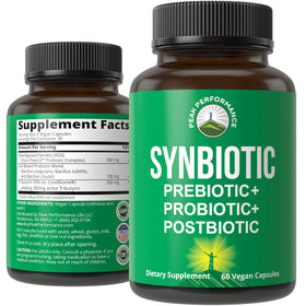 Peak Performance Synbiotic 60 capsules vue de face
