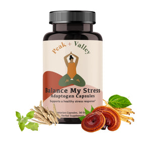 Peak + Valley Complément Alimentaire Anti-Stress 60 Capsules vue de face