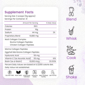 Peakhealth poudre de collagène multi peptides 1lb vue arrière
