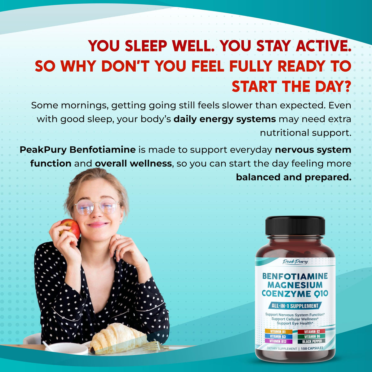 PEAKPURY Benfotiamine contenant 150 capsules