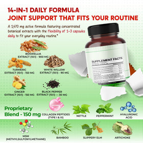 PEAKPURY Complexe Boswellia 1470 mg étiquette du flacon