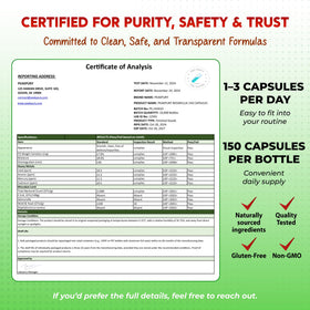 PEAKPURY Complexe Boswellia 1470 mg flacon ouvert avec capsules