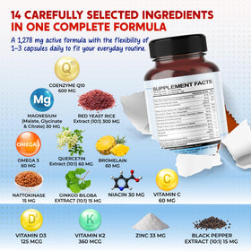 PEAKPURY CoQ10 Complex 1278 mg capsules ouvertes