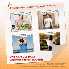 PEAKPURY Piment de Cayenne capsules sur une table