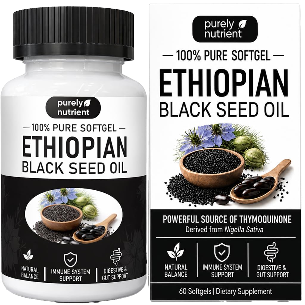 Peehss capsules d'huile de graines noires éthiopiennes, avant de la boîte