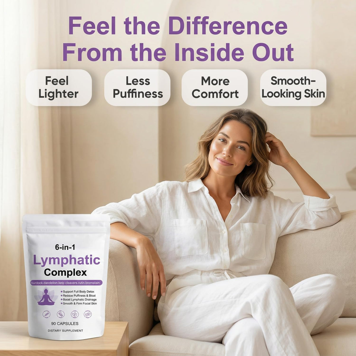 Peehss Complexe Lymphatique 6 en 1 capsules en mode de vie actif