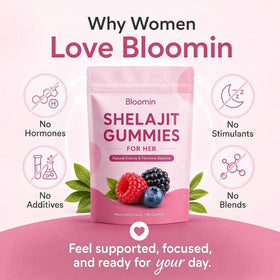 Peehss Gummies Shilajit pour Femmes gummies sur fond blanc