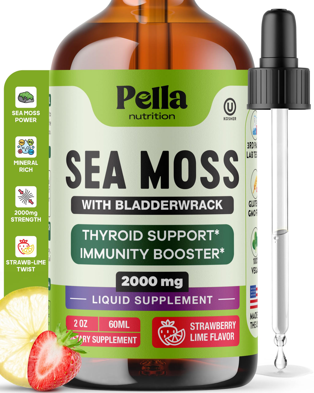 Pella Nutrition Gouttes de Musgo Marin 60 mL - vue avant