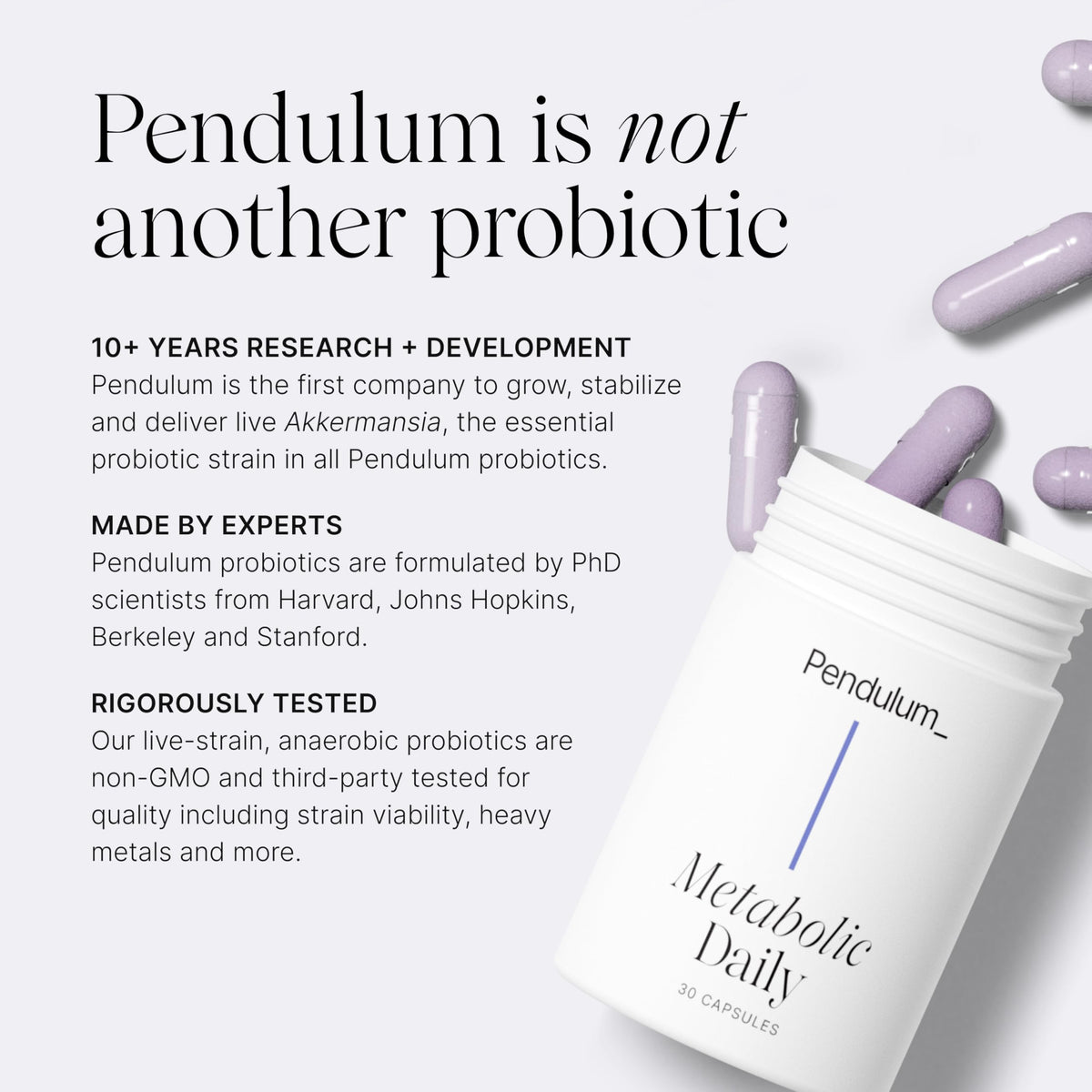 Pendulum a balanced routine Daily boîte avec informations nutritionnelles
