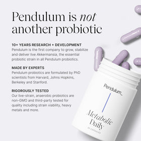 Pendulum a balanced routine Daily boîte avec informations nutritionnelles