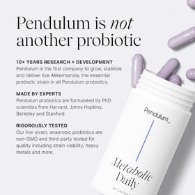 Pendulum a balanced routine Daily poudre dans un verre