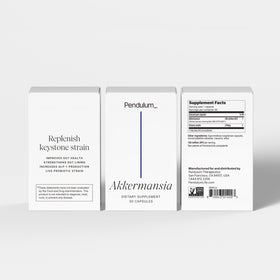 Pendulum Akkermansia Probiotique avec un verre d'eau