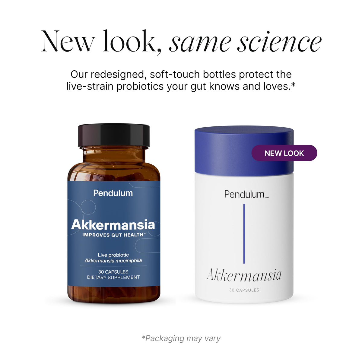 Pendulum Akkermansia Probiotique capsules sur une table