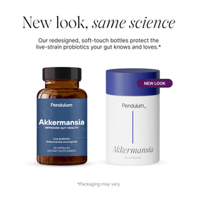 Pendulum Akkermansia Probiotique capsules sur une table