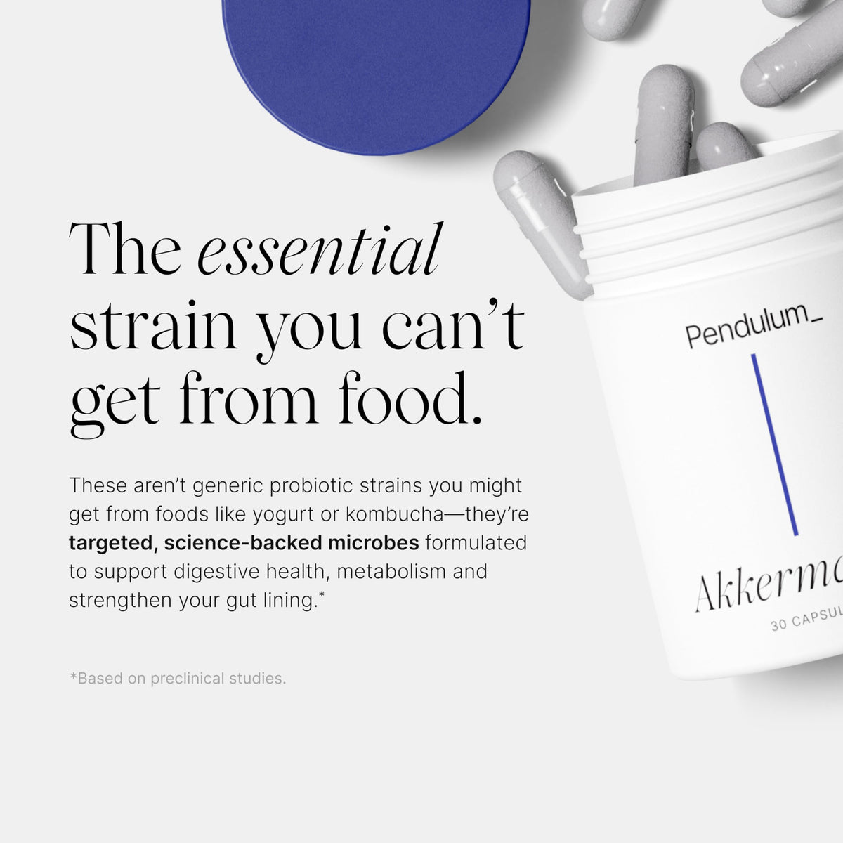 Pendulum Akkermansia Probiotique étiquette avec ingrédients