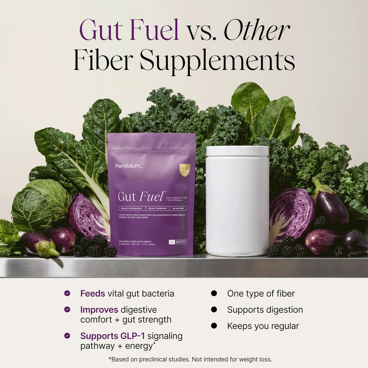Pendulum Gut Fuel sachets dans un sac de voyage