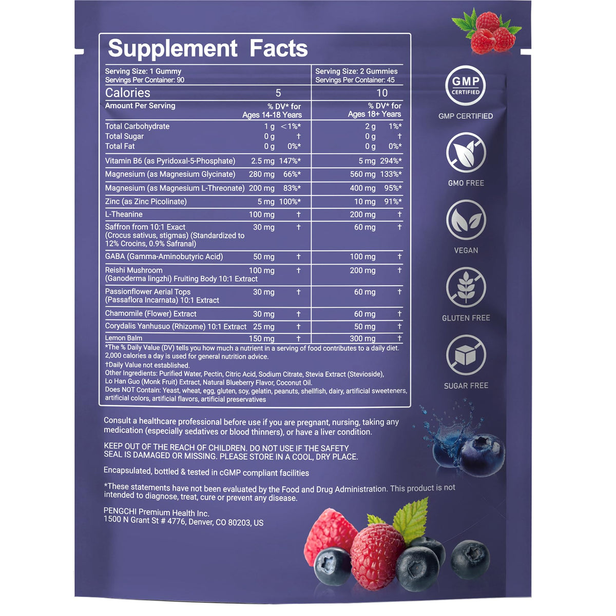 PENGCHI Gummies de Champignon - gummies sur une table en bois