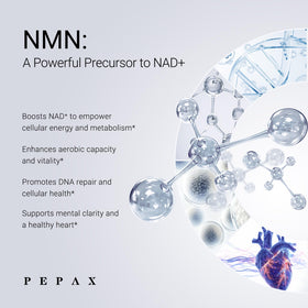 PEPAX NMN 500mg capsules avec échelle de mesure