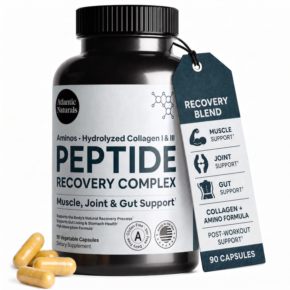 Peptide use Complex Atlantic Naturals 90 capsules vue de face