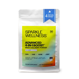 Peptides de collagène Sparkle Wellness 4-en-1 sachet avant