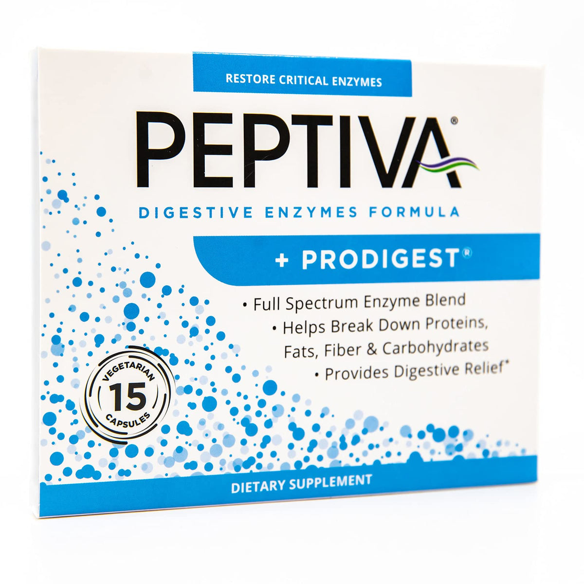 Peptiva Complément Alimentaire Multi-Enzymes 15 Comprimés - vue de face