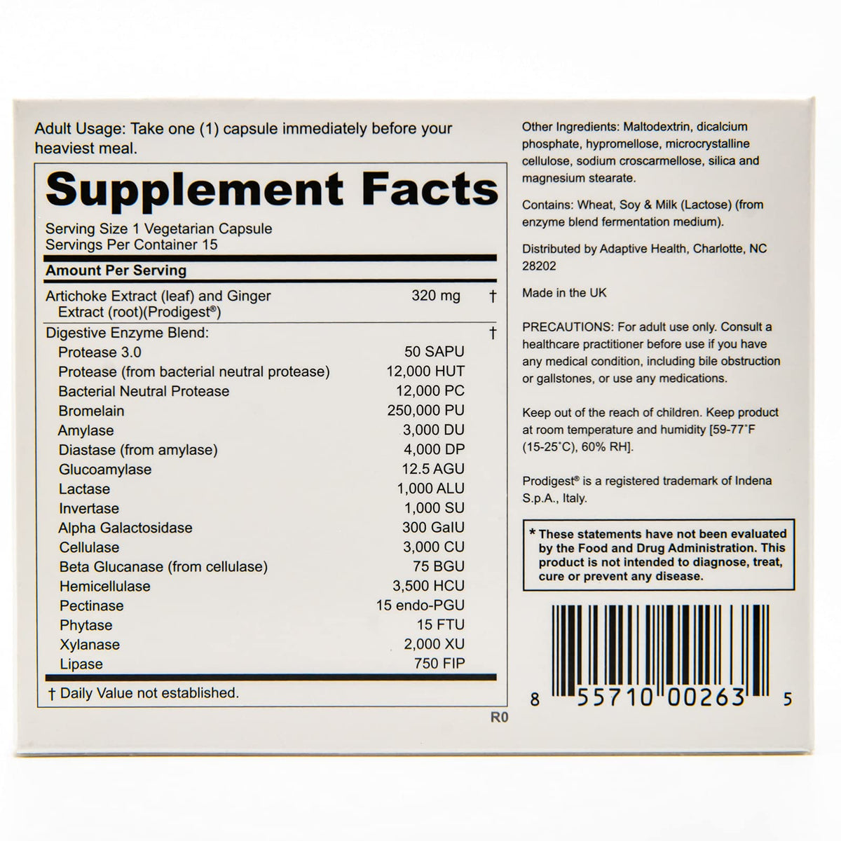 Peptiva Complément Alimentaire Multi-Enzymes - emballage