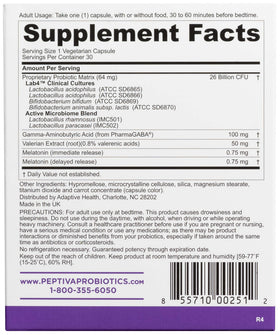 Peptiva Complément Alimentaire Probiotique 30 Capsules sur une table