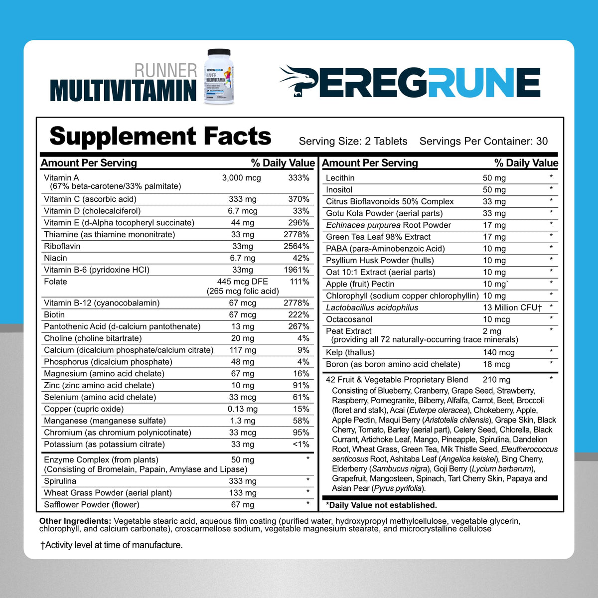 PEREGRUNE 60 comprimés et 90 capsules de compléments alimentaires