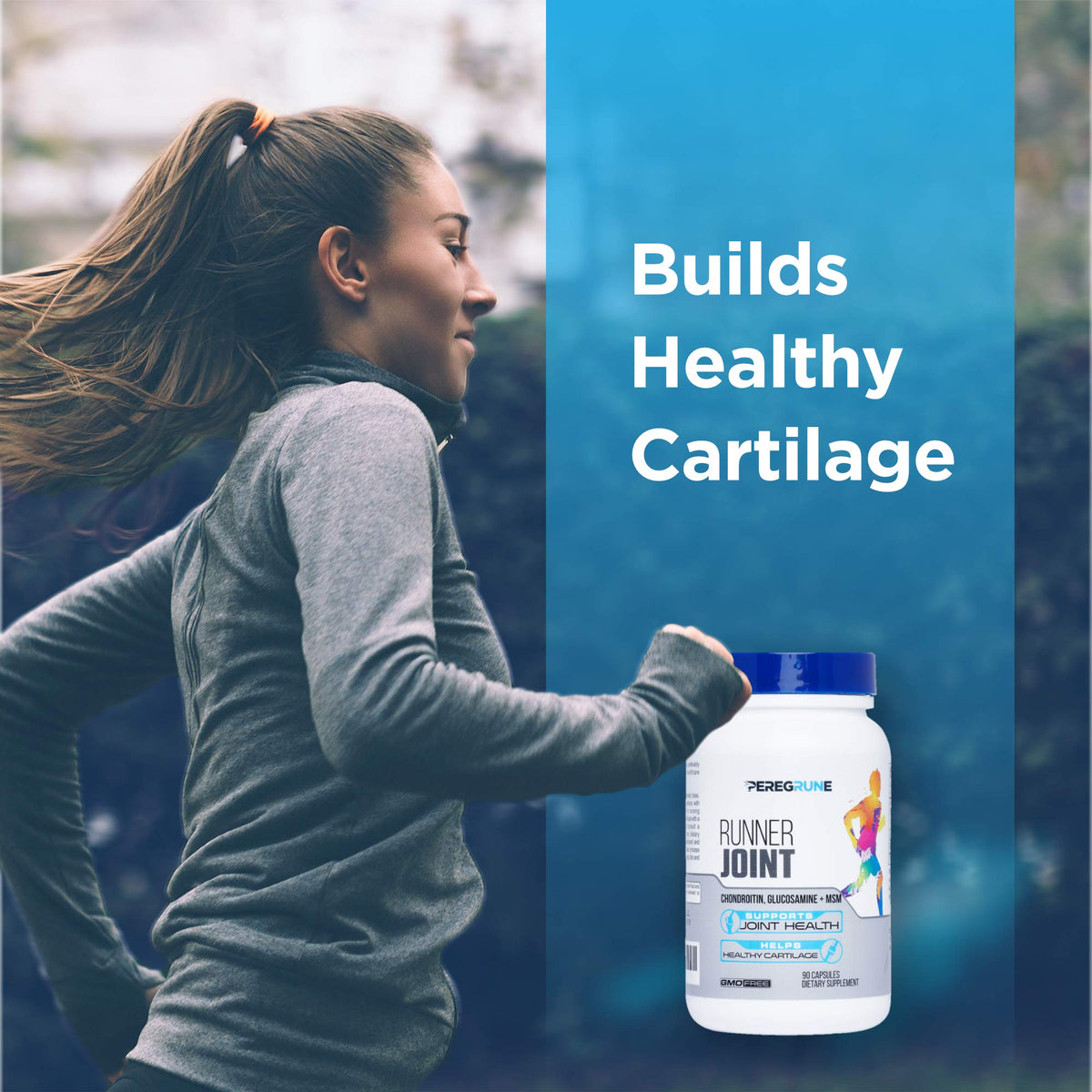 PEREGRUNE Complément Alimentaire pour Articulations 90 Capsules avec étiquette
