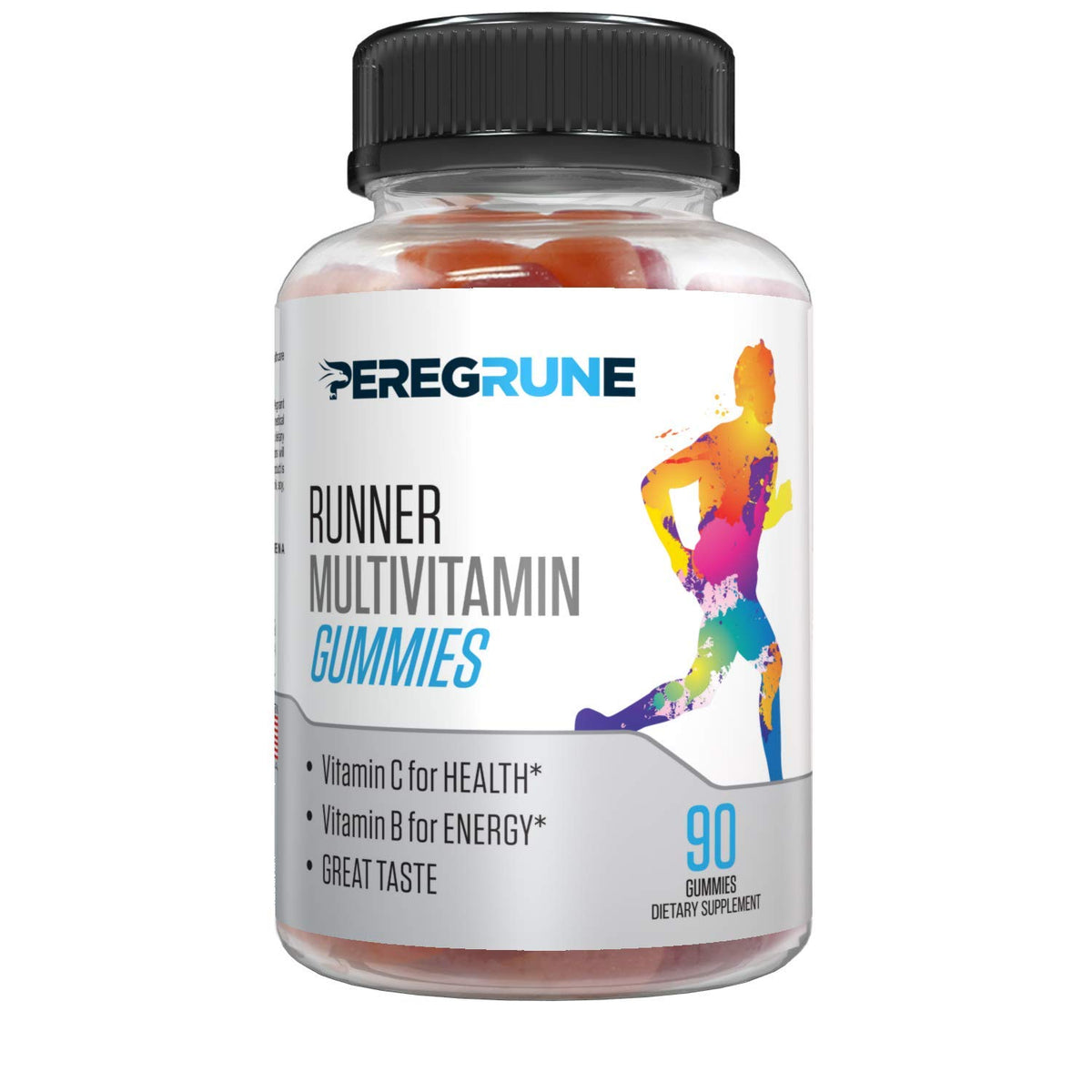 PEREGRUNE gummies multivitamines pour coureurs vue avant avec emballage