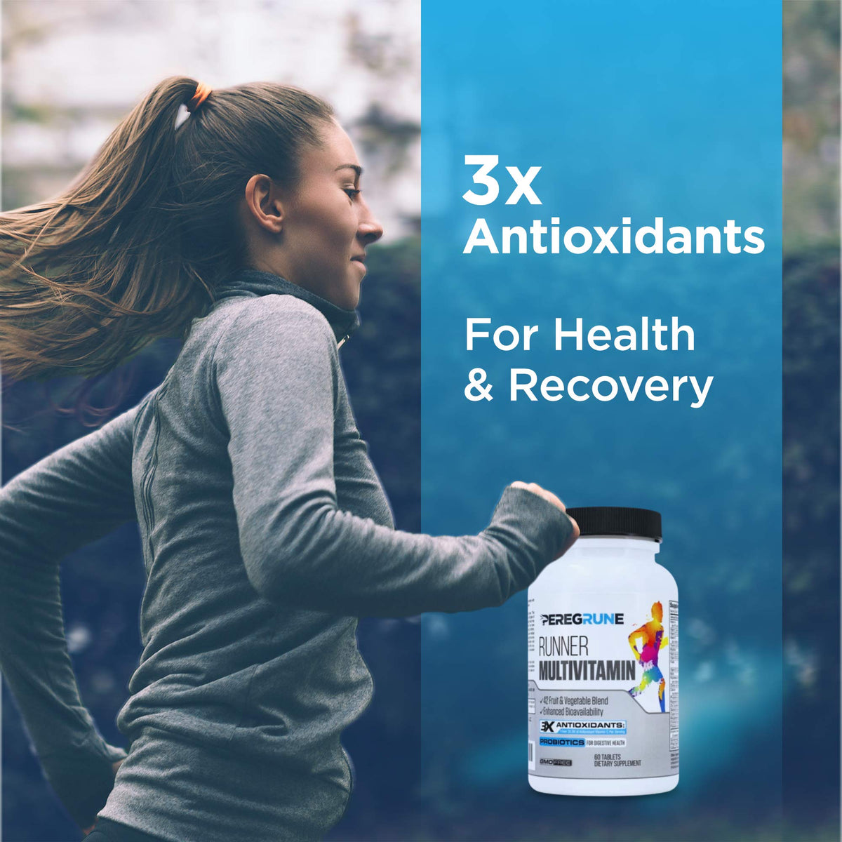 PEREGRUNE Multivitamines pour Coureurs 132g avec fruits et légumes