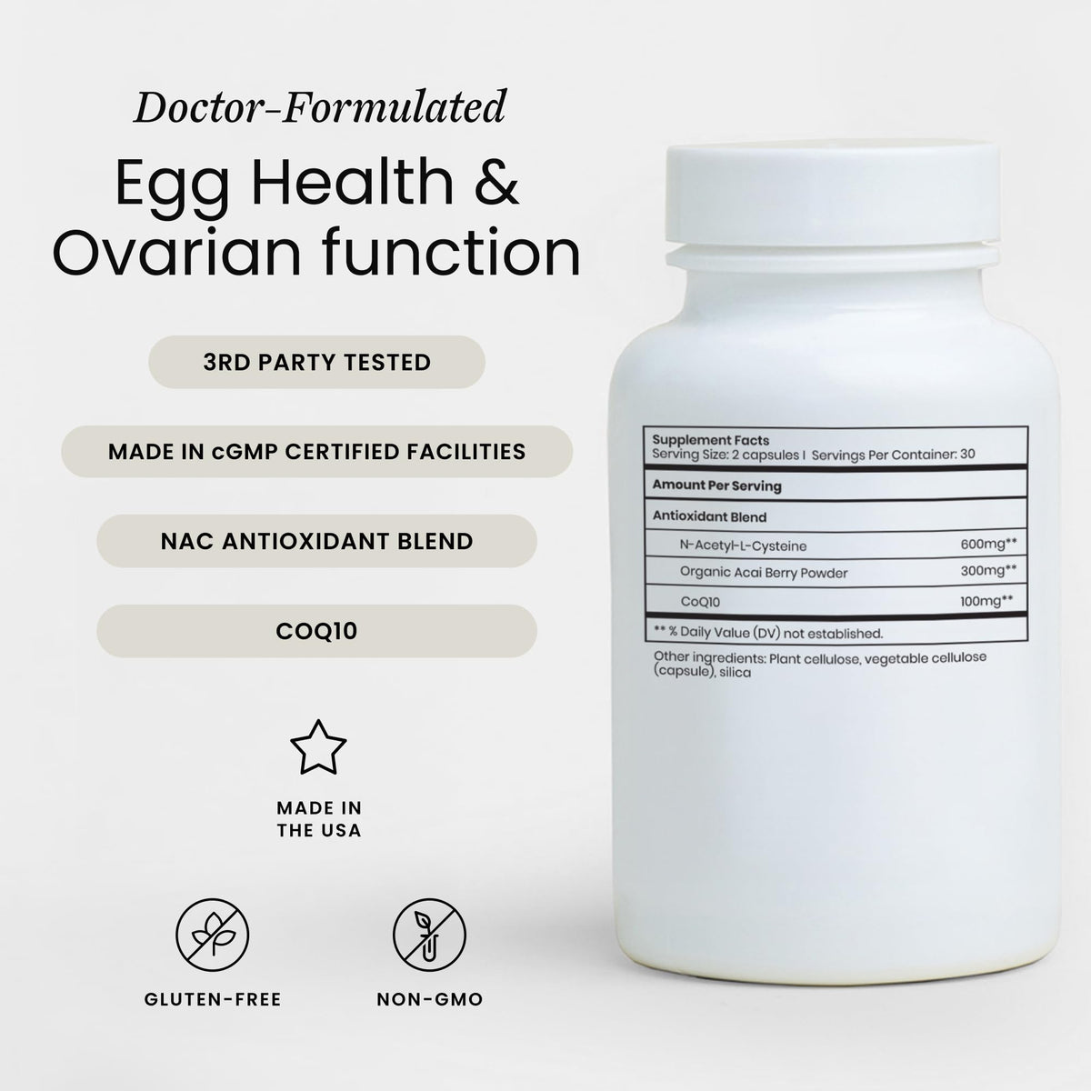 Perelel Capsules Végétariennes de Fertilité, boîte ouverte