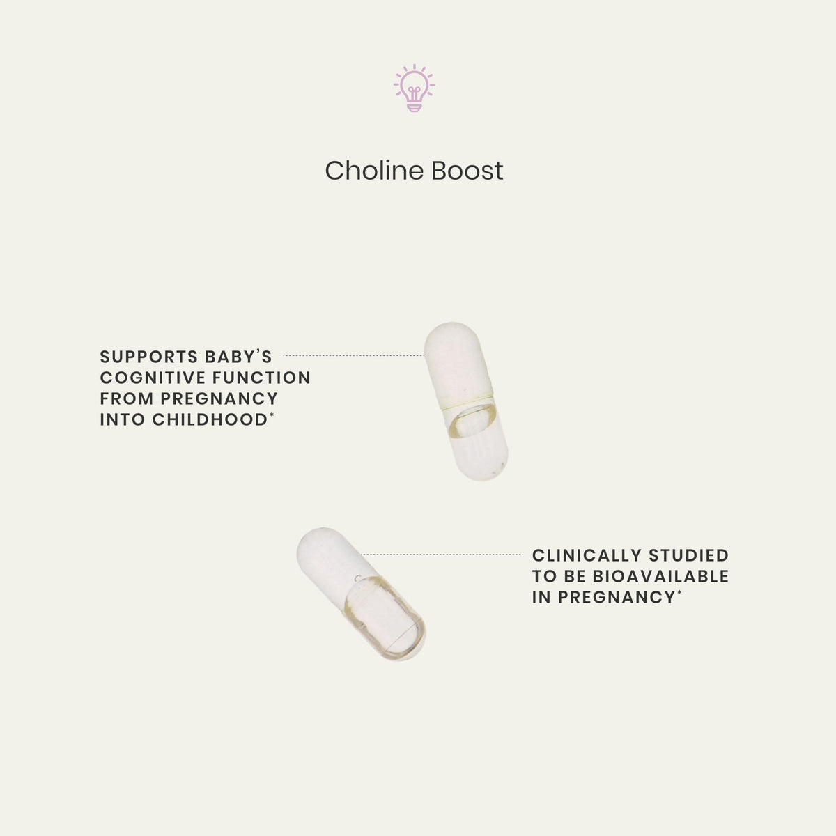 Perelel Choline avec les ingrédients sur l'étiquette