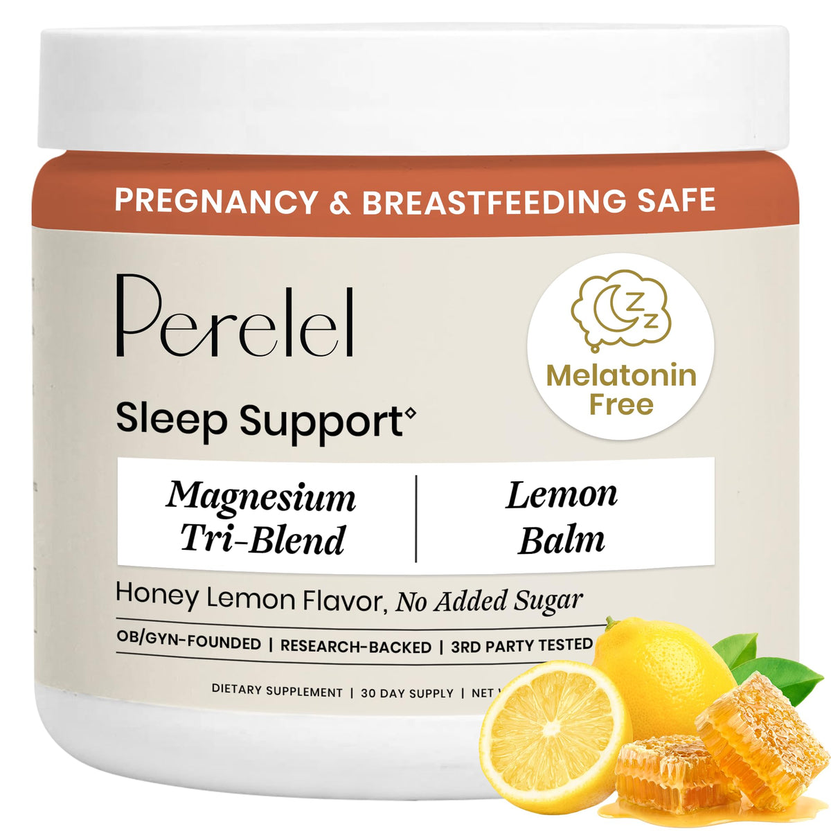 Perelel Poudre de Magnésium au Citron 109g vue de face