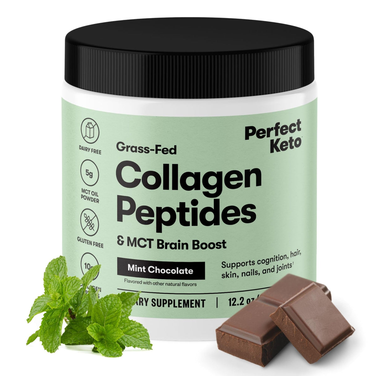 Perfect Keto Collagène Menthe Chocolat 440g vue avant