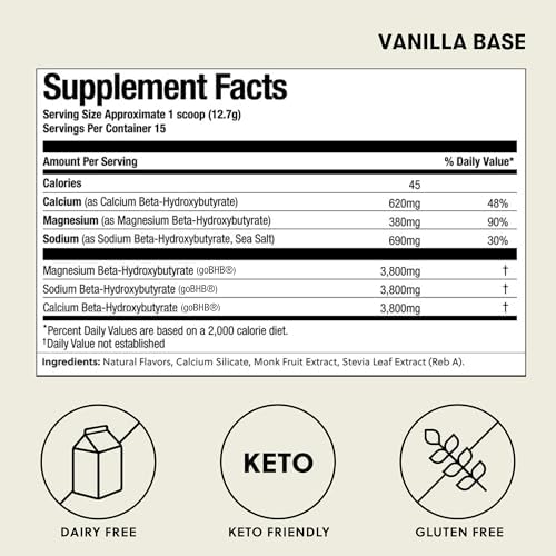 Perfect Keto Poudre de Cétones Exogènes Vanille dans un smoothie