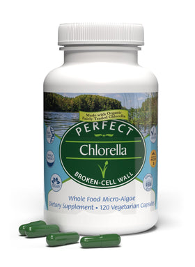 Perfect Supplements Chlorella Capsules 109g packaging front view