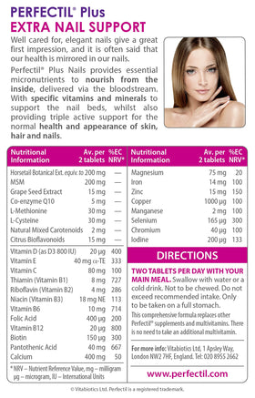 Perfectil Plus Nails 60 comprimés vue de côté