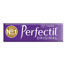Perfectil tablette avec des éléments naturels en arrière-plan