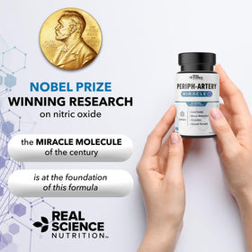 Periph-Artery de Real Science Nutrition avec un verre d'eau