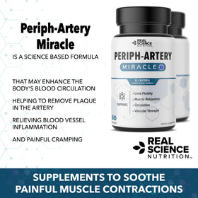 Periph-Artery Real Science Nutrition sur une table avec des plantes