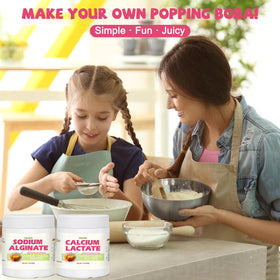 Perles de jus colorées créées avec le kit DIY Popping Boba